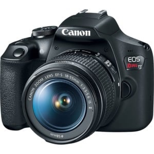 Canon EOS Rebel T7 DSLR Camera EF-S 18-55mm f/3.5-5.6 IS II Lens Kit 24.1 Megapixel CMOS (APS-C) Sensor Full HD Videos Built-in Wi-Fi Beginner Photographers Digital Camera Black