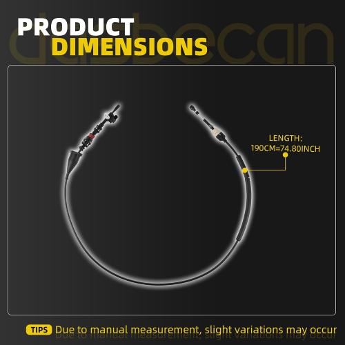Dasbecan 52110005AL Shifter Cable Compatible With Dodge Dakota Durango 01-10