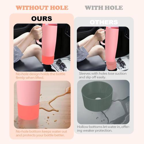 Silicone Boot for Owala 30oz & 40oz FreeSip Sway Bottles & Tumblers - Non-Slip, Scratch-Resistant, Stability Enhancer, Available in 12 Colors (Beach House Orange)