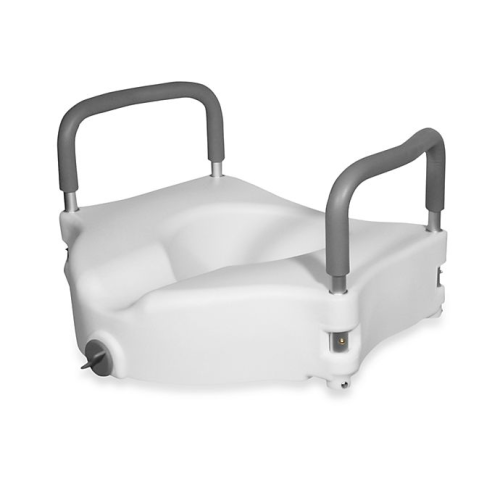 Drive Medical Raised 5-inch Toilet Seat with Removable Padded Arms