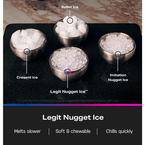 GE Profile Opal 2.0 Ultra Nugget Ice Maker with Side Tank and Scale Inhibiting Filter, Scoop Included, 38 lbs in 24 Hours, Pellet Ice Machine with WiFi & Smart Connected, Stainless Steel