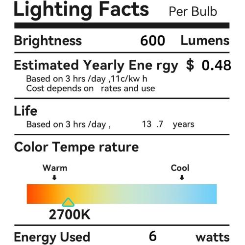 Frosted Globe LED Edison Bulb G30,Non-Dimmable 2700K, 6W E26 1PK