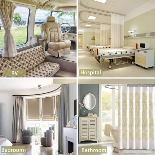 Premium Ceiling Curtain Track System, Flexible and Durable Design for Effortless Gliding, Ideal for Shower Window RV Room Dividers, Privacy and Home Décor