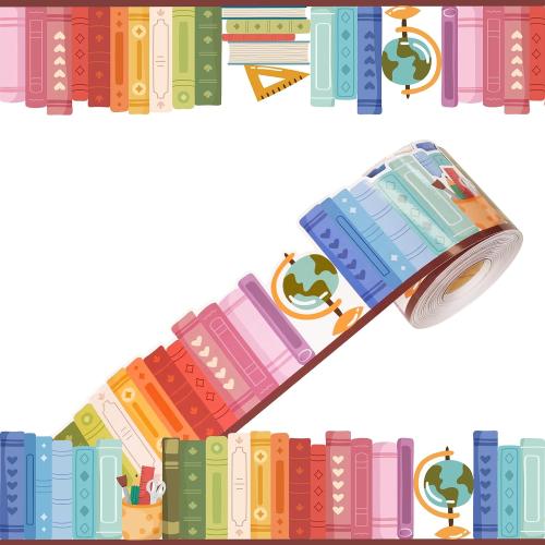 65ft Colorful Bookshelf Bulletin Board Border Trim