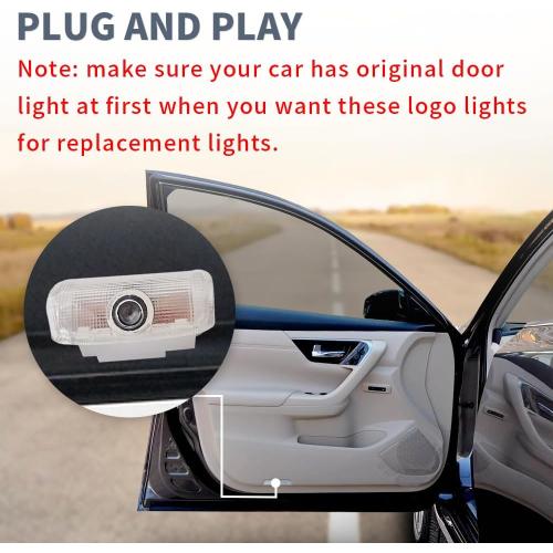 2PCS Non-Fading LED Car Door Logo Lights Projector Compatible with Armada 2017-2022 Puddle Lights Ghost Shadow Light Kit Car Accessories (Armada)
