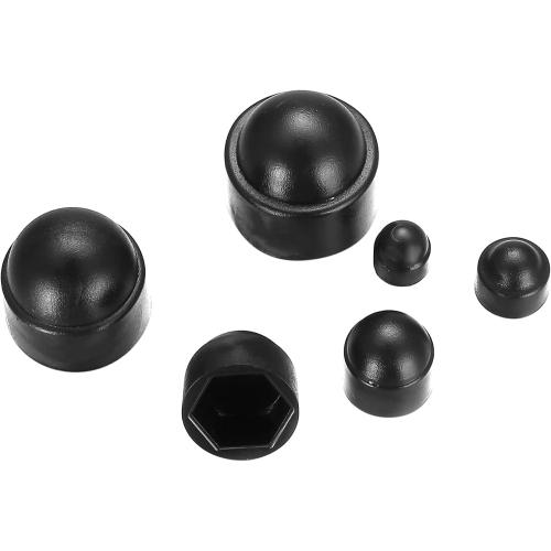 wugongshan 145 Pcs Screws Bolt Covers Caps, Hex Head Dome Bolt Covers, Plastic Bolt Caps, Screw Caps Covers, Hexagonal Screw Bolts Cover Protection Caps for Matching, M4 M5 M6 M8 M10 M12
