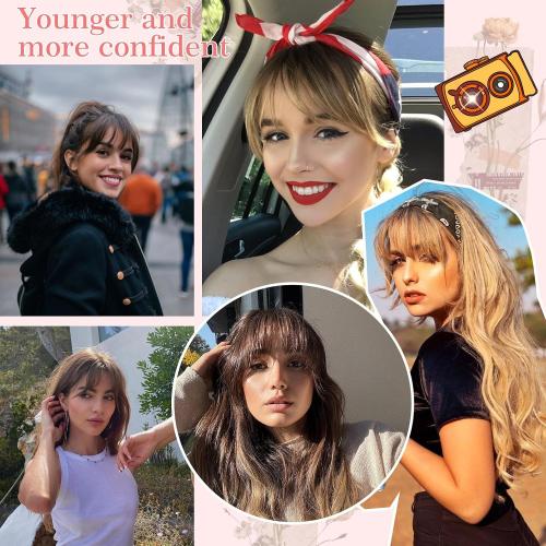 Flufymooz Real Human Hair Toppers for women, 10 Inch Clip in Bangs 100％ Human Hair Toppers for Thinning Hair, Cover Hairpiece with 150% Density Silk Base-White Blonde