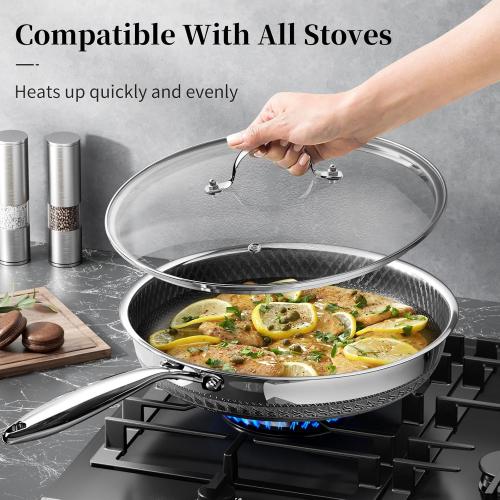 Innerwell   Nonstick Frying Pan with Lid, Induction & Oven Safe MISSING PART ‼️