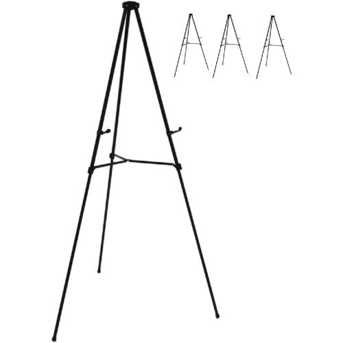 Lightweight Aluminum Telescoping Display Easel, 70 Inches, Black (4)