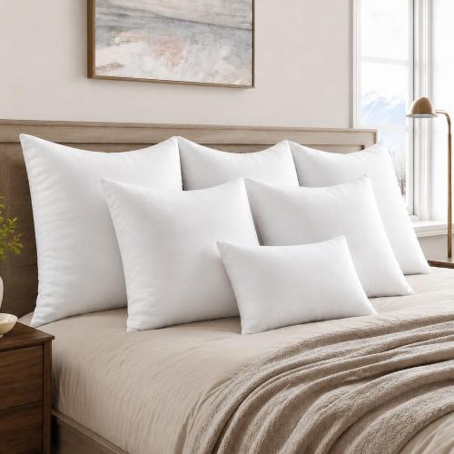MIULEE Euro Pillow Inserts 2 Pack, Throw Pillows for Couch Bed