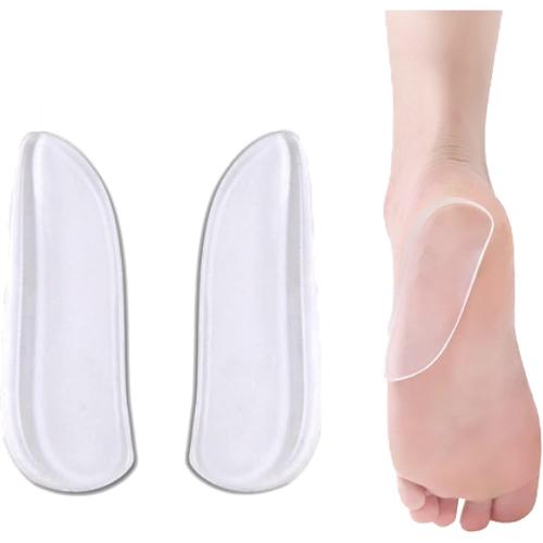 MARS WELLNESS Medial & Lateral Heel Wedge Silicone 2 Pairs - Universal - Adhesive Shoe Insert for Knock Knee Pain, Bow Legs, Foot Alignment - Pronation, Supination
