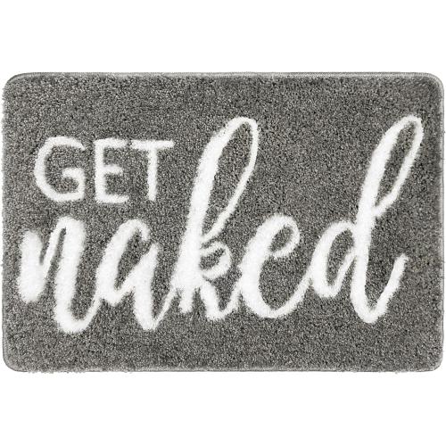 Small Get Naked Bathroom Rugs - Funny Bath Mats Non Slip Cute Carpet for Bathroom Floor Decor Water Absorbent Bath Rugs for Sink Bathtub and Shower Gray 16 x 24
