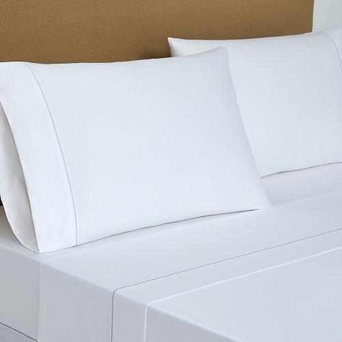 Everhome PimaCott Sateen Embroidered 800-Thread-Count King Sheet Set in Microchip