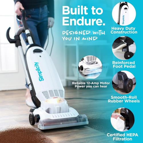 Simplicity Vacuums S20EZM Allergy Bagged Upright Vacuum Cleaners for Home