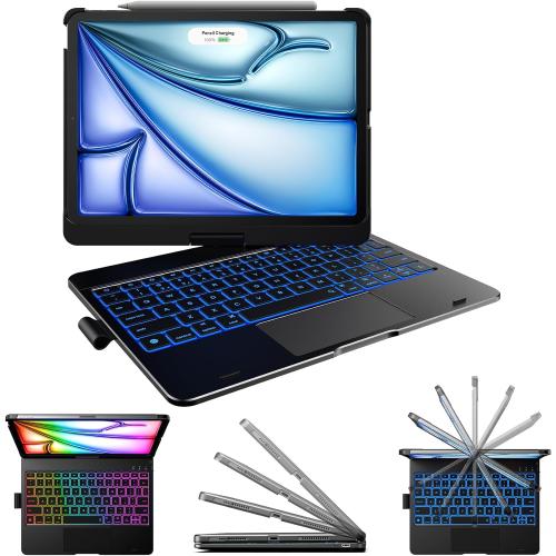 typecase Touch Keyboard Case for iPad Air 11/Pro 11 Gen 1-4, 360° Rotating
