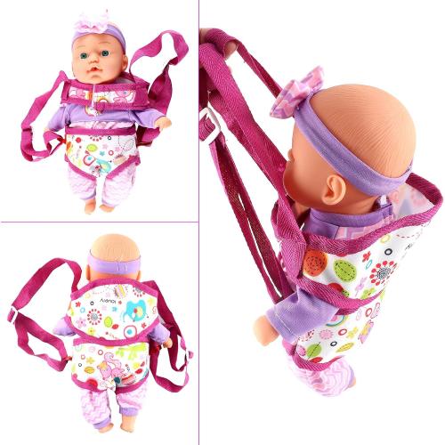 deAO Baby Doll Stroller Nursery Pretend Play Toy Set with Play Mat,Doll Bed