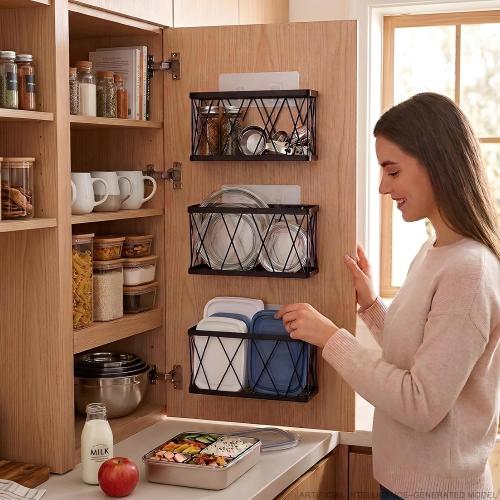 8 Pack Adhesive Cabinet Door Organizer