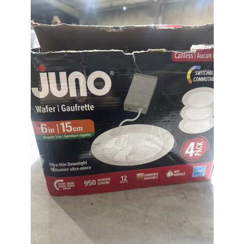 4-Pack Contractor Select WF6 6 in. Selectable CCT Ultra Slim Canless Integrated LED White Recessed Light Trim