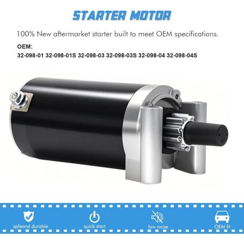 Kohler 7000 Starter Motor Replacement for Courage Engines 20HP 23HP 25HP 27HP 1999-1140051 3209801 32-098-03 KH-32-098-01-S KH-32-098-03-S KH3209804S 3209804 32 098 08