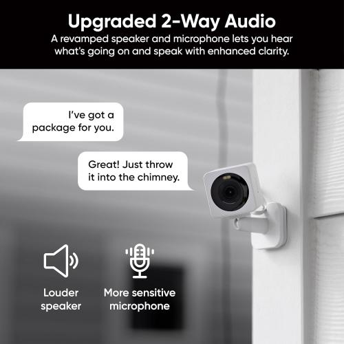Wyze Cam OG Indoor/Outdoor 1080p Wi-Fi Smart Home Security Camera with Color Night Vision, Built-in Spotlight, Motion Detection, 2-Way Audio, Compatible with Alexa & Google, White, Free Expert Setup