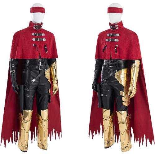 Vincent Valentine Cosplay Costume, Adult Men FF7 Game Uniform Outfits for Halloween Party