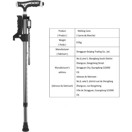 Hold 440 Lbs Walking Cane for Men & Women Aluminum Alloy Lightweight Height Adjustable Walking Stick Heavy Duty Foldbale Free Standing Cane with LED for Seniors Adults
