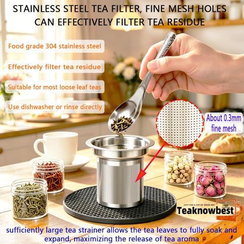 60.8oz/1800ml Tea pot, Stainless Steel Teapot With Removable Infuser