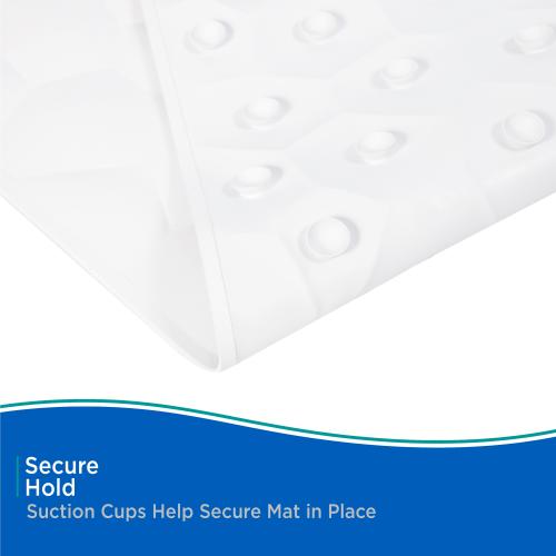 Kenney 27-in x 16-in White Vinyl Bath Mat