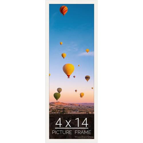 WallsThatSpeak 5x15 White Picture Frame, Wall Decor for Art and Photos