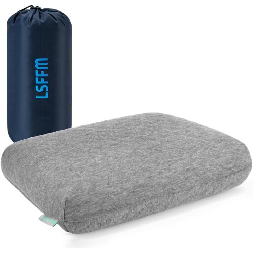Memory Foam Travel Pillow 9.8x15.7 Compact Camping Pillow