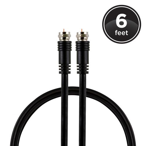 Utilitech 6-ft RG6 Black Coaxial Cable