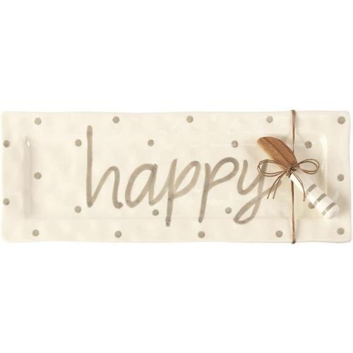 Mud Pie Happy Hostess Platter, 2 Piece Set