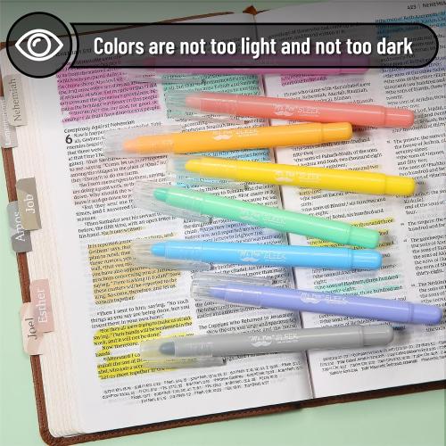 2pk Mr. Pen- Gel Highlighter, 8ct, Friendly Colors, Bible Highlighters No Bleed, No Bleed Highlighters, Bible Highlighter, Bible Markers, Gel Highlighters for Bibles, Highlighter