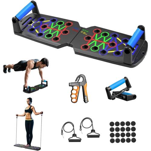 Pilates Board | Portable Pilates Reformer Equipment & Ski Balance Board for Home Workout | 12 in-1 Split Pilates Reformer Machine with Digital Timer | Home Pilates Kit for Gym,Abs,Fitness,Exercise