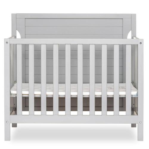 Bellport 4-in-1 Pebble Grey Convertible Mini/ Portable Crib I Mini Baby Crib I Includes 1.5 Mattress