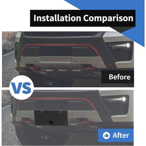 Voodonala for Ford Expedition 2018-2024 Front License Plate Frame Hanging License Plate Frame Bracket Compatible with Ford Expedition 2018-2024(Black)