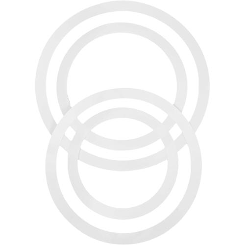 Angoily 4pcs Drum Mute Rings, Snare Drum Dampening Rings, White Pc Film, 12/13/14/16 Inch