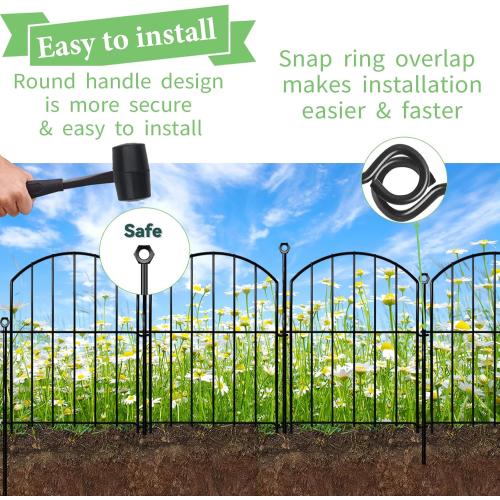 Decorative Garden Fence, 17in (H) x 30ft(L) No Dig Fence