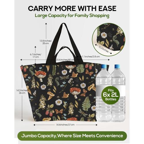 Miss Adola Cute Extra Large Canvas Grocery Tote Bag