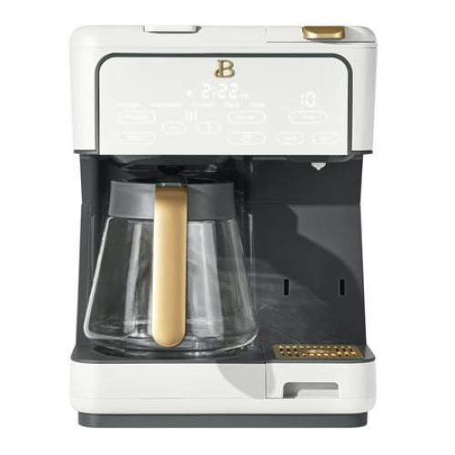 Beautiful Multi-Brew 12-Cup Programmable Drip & Single-Serve Coffee Maker, White Icing by Drew Barrymore