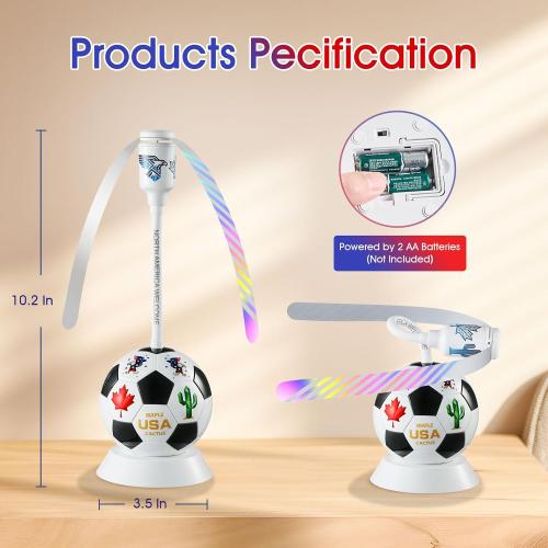 chemotex Fly Fans for Tables, Soccer Theme Table Top Fly Spinner to Keep Flies Away from Food, Portable Fly Repellent Fan with Soft Stop Blades for Outdoor, Picnic, Party & BBQ, 4 Packs