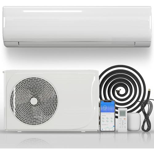TABU 24000BTU Mini Split Air Conditioner with 2 Ton Pre-Charged Heat Pump,220-230V 21 SEER2 Ductless AC with Inverter, Wifi Enabled, Installation Kit included, Cools Up to 1500 Sq.FT