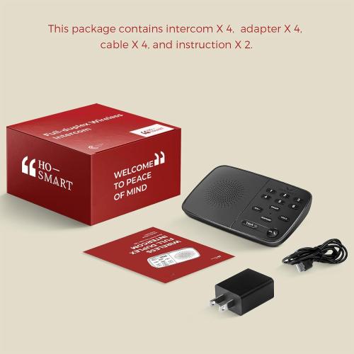 Hosmart UltraSpeak Pro Intercoms Wireless for Home, Two-Way Real-time Intercom Full Duplex Wireless Intercom System for Home Use, Clear Sound House Intercom System for Business with 1200 Feet Range