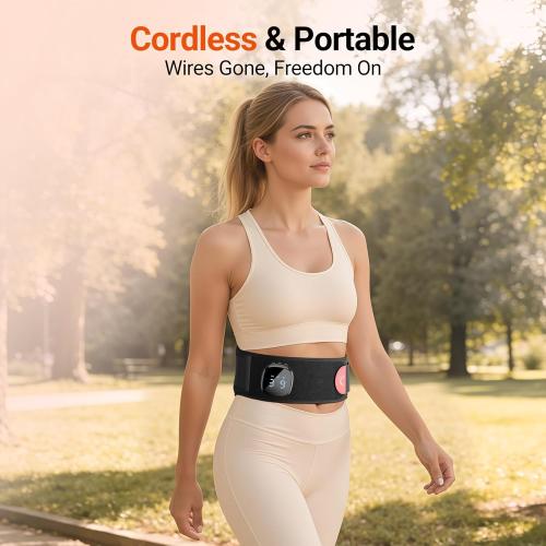 Comfytemp Red Light Therapy Vibration Massage Belt, Cordless, Lower Back