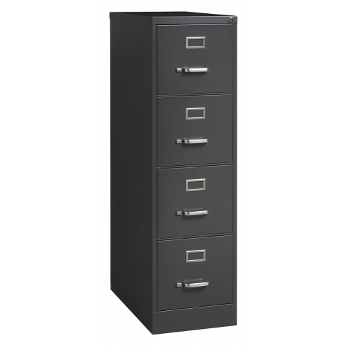 HIRSH Vertical File Cabinet: 4 Drawers, 52 in Overall Ht, 26 1/2 in Overall Dp, 15 in Overall Wd