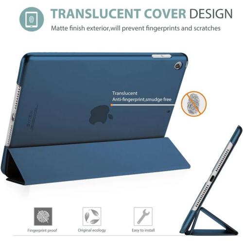 ProCase for iPad 9th/ 8th/ 7th Generation Case 10.2 Inch (2021/2020/2019 Release), 10.2 iPad Case 9th/ 8th/ 7th Gen Cover, Slim Smart Cover with Translucent Hard Shell Back -Black
