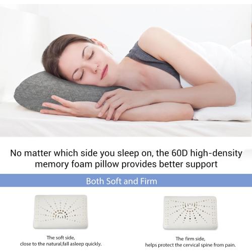 Memory Foam Travel Pillow 9.8x15.7 Compact Camping Pillow