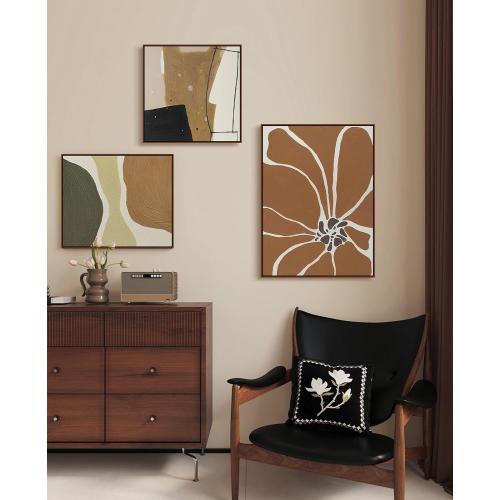 16x20 Canvas Floater Frame for Abstract Wall Art,Walnut Woodgrain