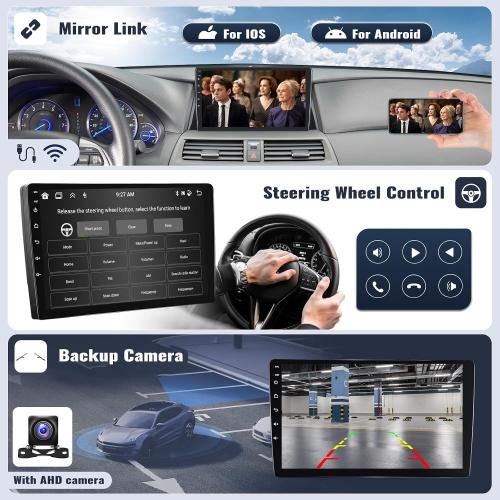 SIXWIN 6G 128G Android Car Stereo for BMW Mini Clubman/Mini Cooper 2007-2013 9 Inch Touch Screen with CarPlay Android Auto Bluetooth Weather Forecast 59UI GPS Navigation WiFi Network Radio 32EQ