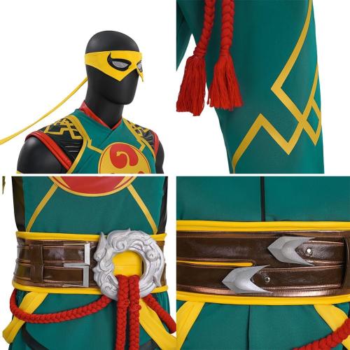 Iron Cosplay Costume, Lin Lie Mens Fist Battle Outfit for Halloween Party